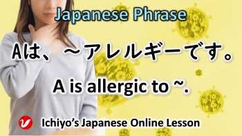 Aは、～アレルギーです。| A is allergic to ~.