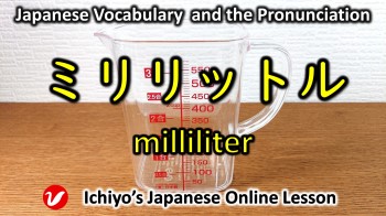 ミリリットル (miririttoru) | milliliter